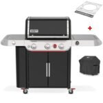 Weber Gasgrill Genesis EP-335W GBS, Black, inklusive Abdeckhaube
