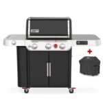 Weber Gasgrill Genesis EX-335, Black, inklusive Abdeckhaube