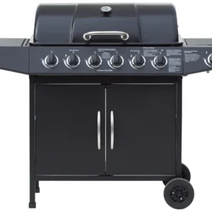 El Fuego Gasgrill Dayton 6-Brenner + Seitenbrenner Schwarz ca. 133 x 97 x 54 cm