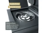 deluxe4home Grillwagen Gasgrill mit Deckel 3 Plus 1 Seitenbrenner Thermometer – Bild 5