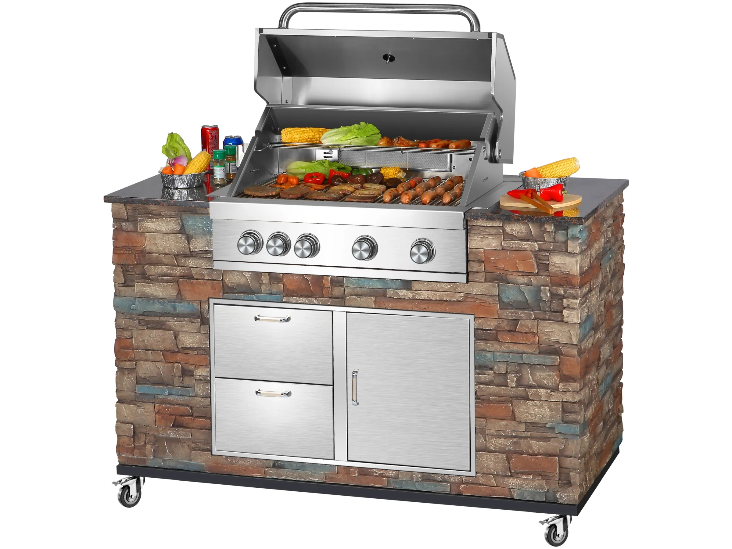 El Fuego Gasgrillküche AY 3000 Built-In ca.147 cm x 130 cm x 68 cm – Bild 8