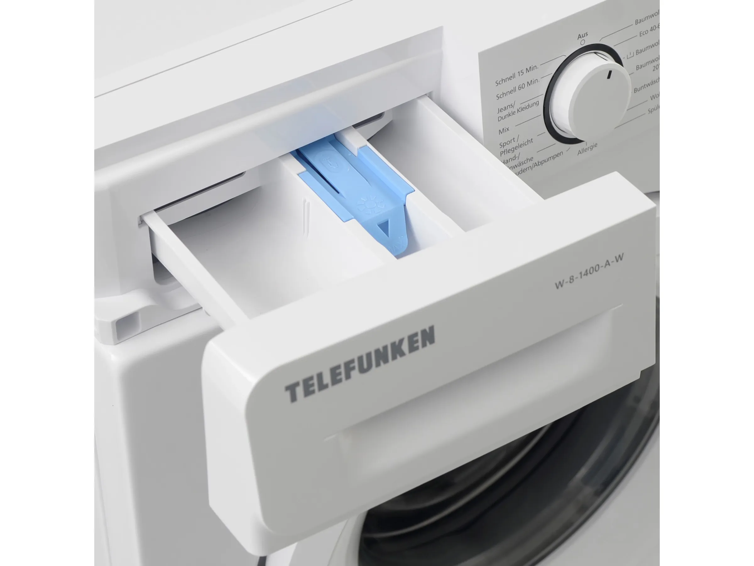 Telefunken Waschmaschine 8kg 1400 U/Min. Inverter Motor AquaStop 15 Programme W-8-1400-A-W weiß – Bild 8
