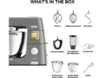 KENWOOD Titanium Chef Patissier XL KWL90.124SI mit Innenbeleuchtung, Waage, Wärmefunktion und viel Zubehör Küchenmaschine Silber – Bild 7