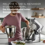 KENWOOD Titanium Chef Baker XL KVL85.004SI mit integrierter Waage, Patisserie-Set und 2 Rührschüsseln Küchenmaschine Silber – Bild 9