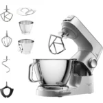 KENWOOD Titanium Chef Baker KVC85.004SI mit integrierter Waage, 2 Edelstahl-Rührschüsseln, viel Zubehör, Küchenmaschine Silber – Bild 12