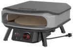 COZZE Pizzaofen elektrisch PREMIUM 42,5 cm 17" mit drehbarem Pizzastein & Digital-Thermometer - inkl. Hitzeschild – Bild 6