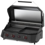 COZZE G 800 COMBO Plancha Grill mit Grillrost Starterset mit COZZE Grillbesteck Grillzange, Grillwender, Grillbürste und Grillhandschuhe – Bild 4