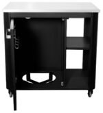 COZZE Pizzastation mit Gas Pizzaofen 42,5 cm 17" mit Thermometer & rotierendem Pizzastein - inkl. Hitzeschild und Schrankmodul 90 cm – Bild 9