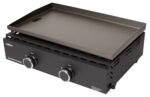 Grillfürst Plancha Grill 2 Brenner mit insgesamt 7 kW und Edelstahl Plancha inkl. 2 Stk. Plancha Spatel und Grillzange – Bild 4