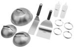 COZZE Plancha Grill Plancha Grill 800 inkl. Unterwagen und 12 tlg. XXL Plancha-Set – Bild 10