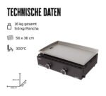 Grillfürst Plancha Grill 2 Brenner mit insgesamt 7 kW und Edelstahl Plancha – Bild 2