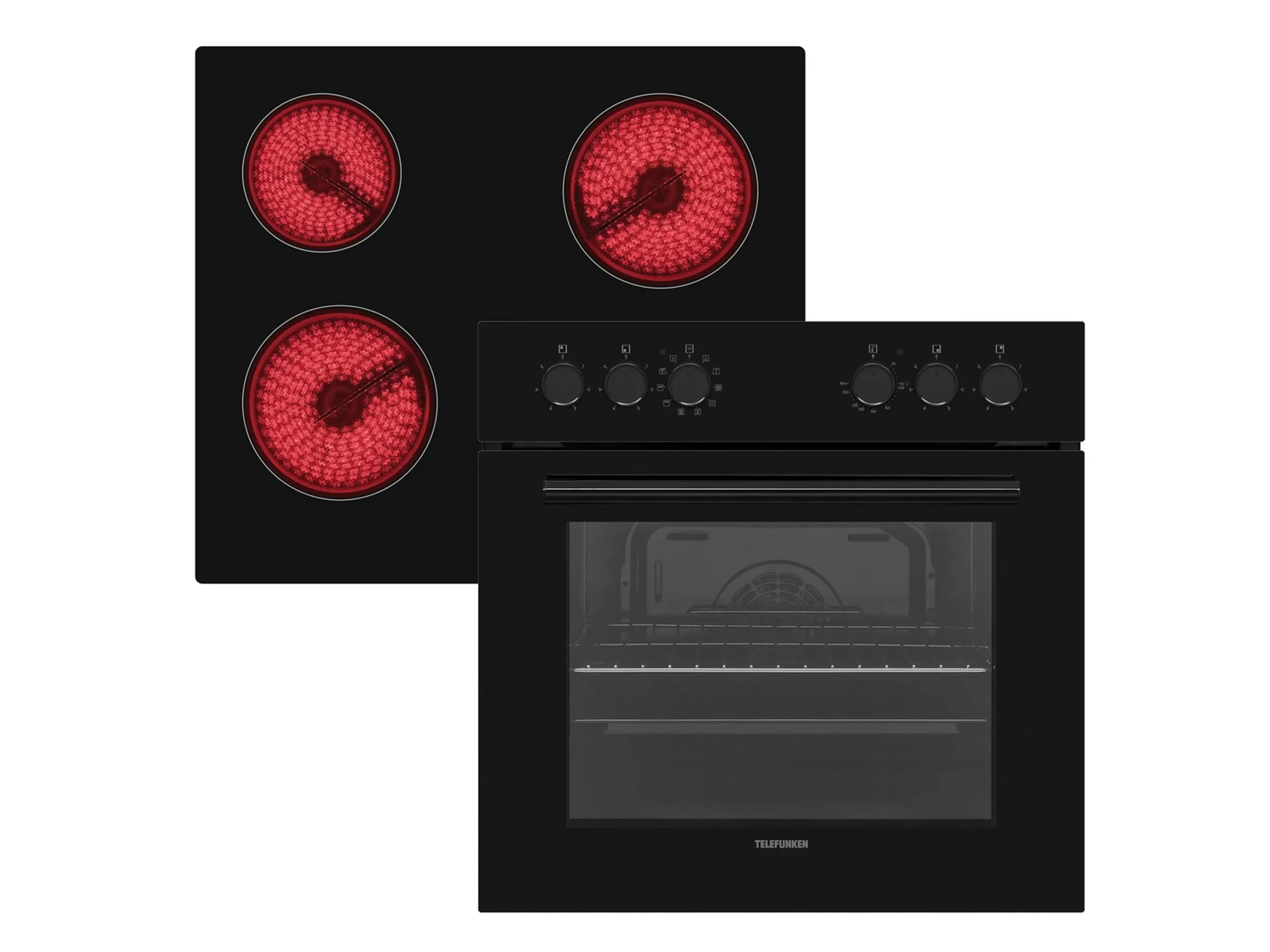 Telefunken Einbauherd-Set Backofen mit Grill und Umluft 65 Liter Vap-Clean ECH65A-B2 – Bild 11