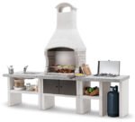 Palazzetti Outdoor Küche Grillkamin Marbella inkl. Montagematerial (mit Farbe)