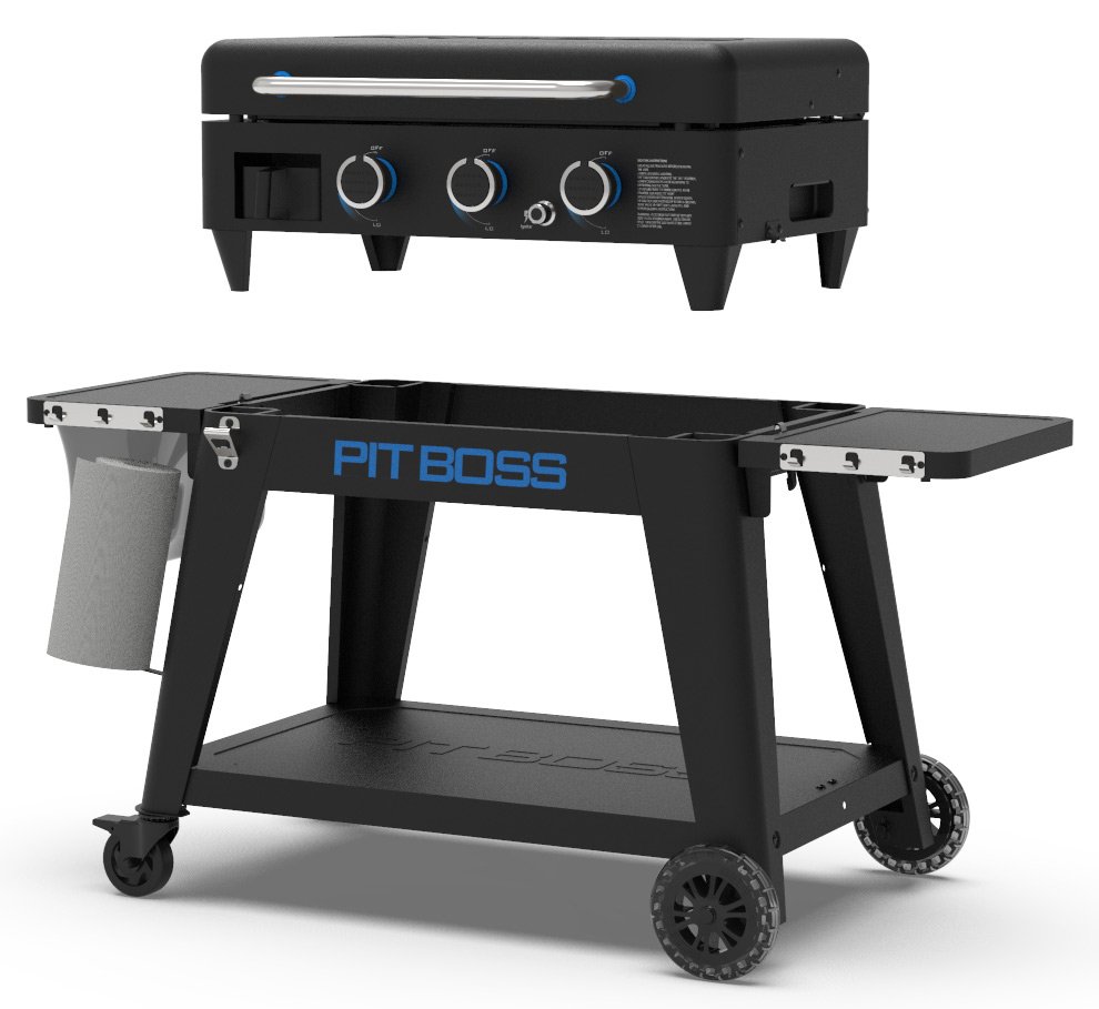 Pit Boss Plancha Grill Ultimate Plancha 3-Brenner mit Untergestell inkl. 5-teilig Grillbesteck Set + Abdeckhaube – Bild 4