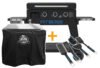 Pit Boss Plancha Grill Ultimate Plancha 3-Brenner mit Untergestell inkl. 5-teilig Grillbesteck Set + Abdeckhaube
