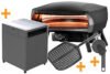 Witt Pizzaofen Etna Rotante 16" Control matt schwarz inkl. Pizza Tisch, Black Edition Pizzaschieber & Pizzaschneider