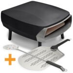 Witt Pizzaofen Gas Etna Fermo 16" matt schwarz inkl. Pizzaschieber 36 cm + Pizzawender