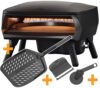 Witt Pizzaofen Piccolo Rotante 16" matt schwarz inkl. Black Edition Pizzateigschaber Pizzamesser Pizzaschieber 14"