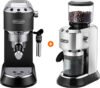 De'Longhi EC685.BK Dedica Schwarz + Kaffeemühle