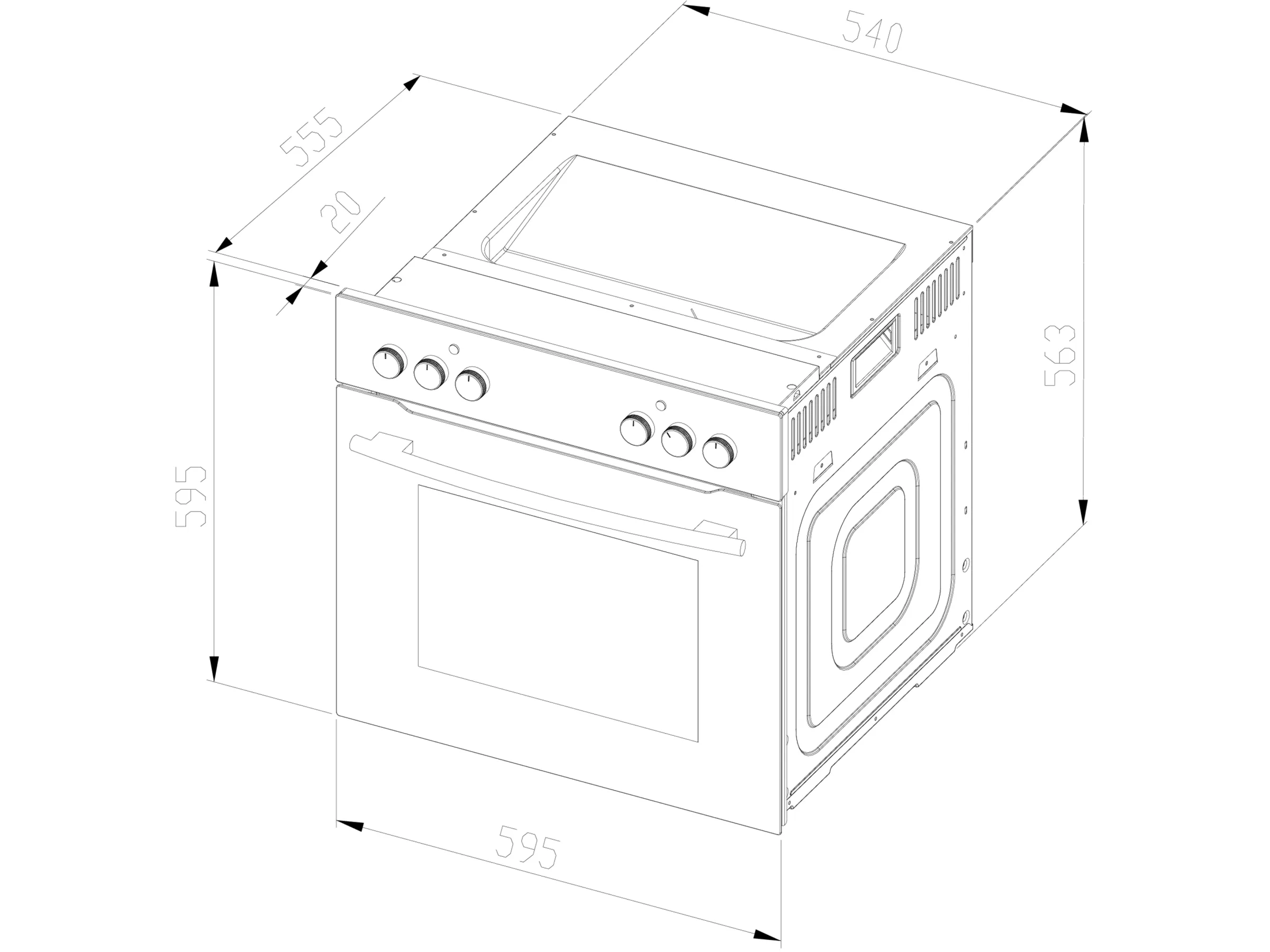 Wolkenstein Einbaubackofen WMO 80 – Bild 2