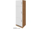 Held Möel Küchen Kühlschr.umau Sorrento 60x200xT60cm Nische Weiß-WotanEiche