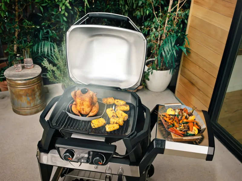 Weber Elektrogrill Pulse 2000 mit Rollwagen 49 cm x 39 cm 2.200 W Schwarz – Bild 7