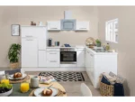 Respekta Premium Winkelküche RP290WWC 290 x 200 cm Weiß Hochglanz-Weiß