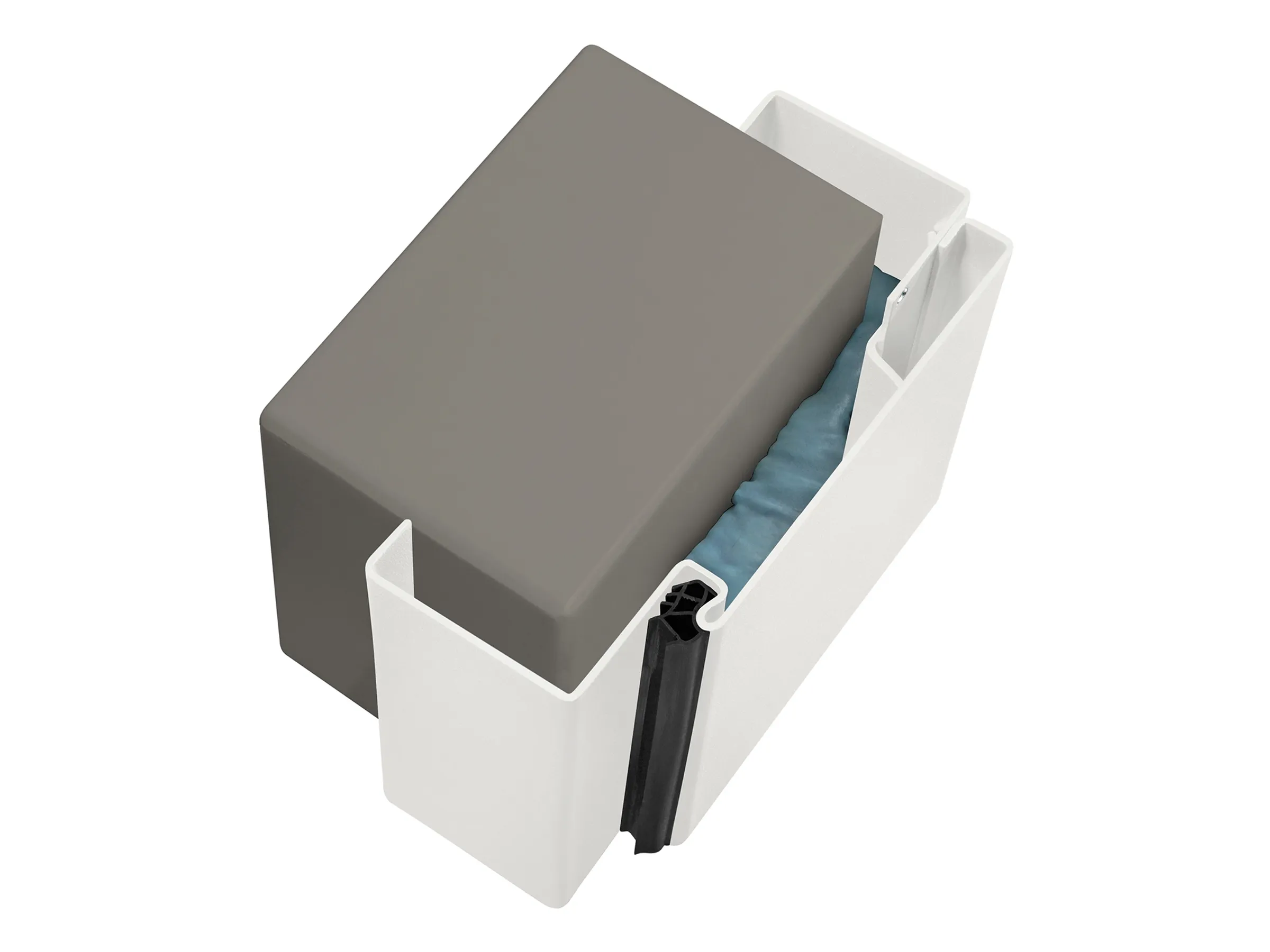 Hörmann Stahlfutterzarge VarioFix MW 125 Lichtgrau 75 cm x 200 cm DIN L