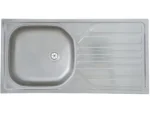 Respekta Küchenzeile KB150WGMI 150 cm Grau-Weiß Glänzend – Bild 8