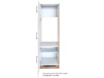 Held Möel Küchen Kühlschr.umau Sorrento 60x200xT60cm Nische Weiß-WotanEiche – Bild 2