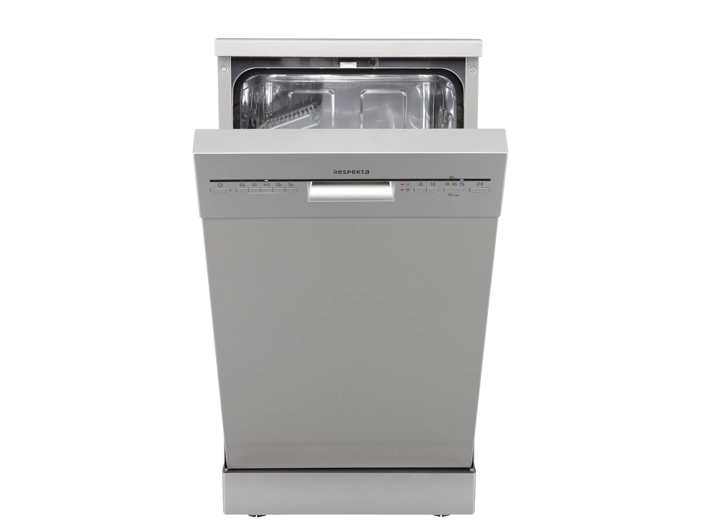Respekta Unterbau-Geschirrspüler Bena 45 cm Silber – Bild 2