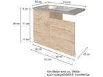 Held Möbel Küchen-Spülzentrum Sorrento 110x85x60cm Tür lende Sockel Weiß-W.Eiche – Bild 3