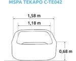 Aufblasbarer Whirlpool MSpa Tekapo Comfort C-TE042 158x158 cm für 4 Personen – Bild 2
