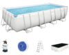 Aufstellpool Framepool Set Bestway eckig 488x244x122 cm inkl. Sandfilteranlage, ChemConnect Dosierer