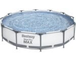 Aufstellpool Framepool Set Bestway Steel Pro MAX rund 366x76 cm inkl. Kartuschenfilteranlage hellgrau – Bild 7