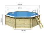 Aufstellpool Holzpool Set Karibu Classic 2A rund Ø 470x124 cm inkl. – Bild 2
