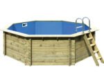 Aufstellpool Holzpool Set Karibu Classic 2A rund Ø 470x124 cm inkl.