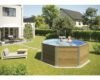 Aufstellpool Holzpool Set Weka 593 achteckig 310x310x116 cm inkl.