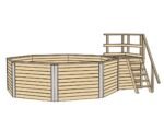 Aufstellpool Holzpool Set Weka 593 B rund Ø 397x116 cm inkl. – Bild 8