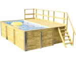Aufstellpool Holzpool Set Weka 595 rechteckig 490x315x201 cm inkl.