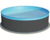 Aufstellpool Stahlwandpool Set Planet Pool rund 550x120 cm grau inkl.