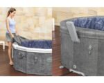 Bestway Lay-Z-Spa Carrara Whirlpool Aufblasbarer grau Ø 170 cm für 6 Personen – Bild 3