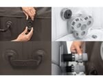Bestway Lay-Z-Spa Dominica Whirlpool Aufblasbarer braun 196 cm für 6 Personen – Bild 3
