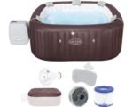 Bestway Lay-Z-Spa Maldives Whirlpool Aufblasbarer braun rot 201 x 201 cm für 7 Personen