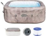 Bestway Lay-Z-Spa Rome Aufblasbarer Whirlpool braun 180 x 180 cm für 6 Personen