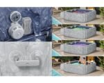 Bestway Lay-Z-Spa San Francisco Whirlpool Aufblasbarer grau 230 x 230 cm für 7 Personen – Bild 3