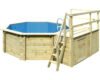 Karibu Aufstellpool Holzpool Set Classic 1C rund Ø 400x124 cm inkl.