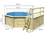 Karibu Aufstellpool Holzpool Set Classic 1C rund Ø 400x124 cm inkl. – Bild 2