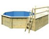 Karibu Classic 2C Aufstellpool Holzpool Set rund 470x124 cm inkl.