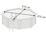 Karibu Aufstellpool Holzpool Set Classic 2C rund 470x124 cm inkl. – Bild 4